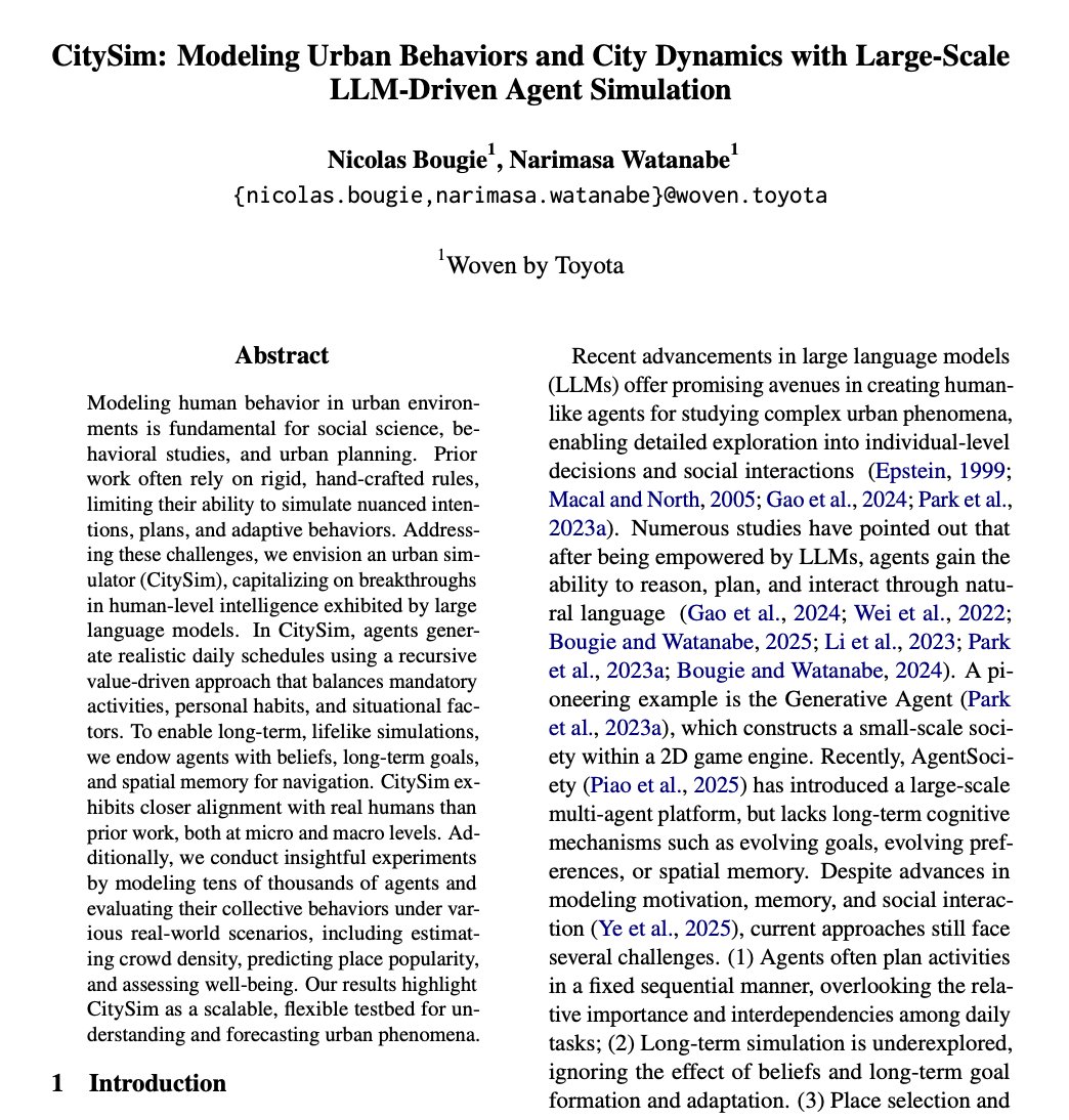 Japanese researchers' CitySim uses 1 million LLM-powered agents to simulate Tokyo with near-perfect accuracy