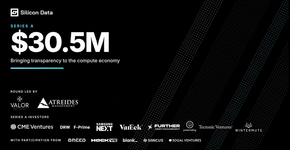 Silicon Data raises $30.5 million Series A to build independent benchmark layer for AI compute economy.