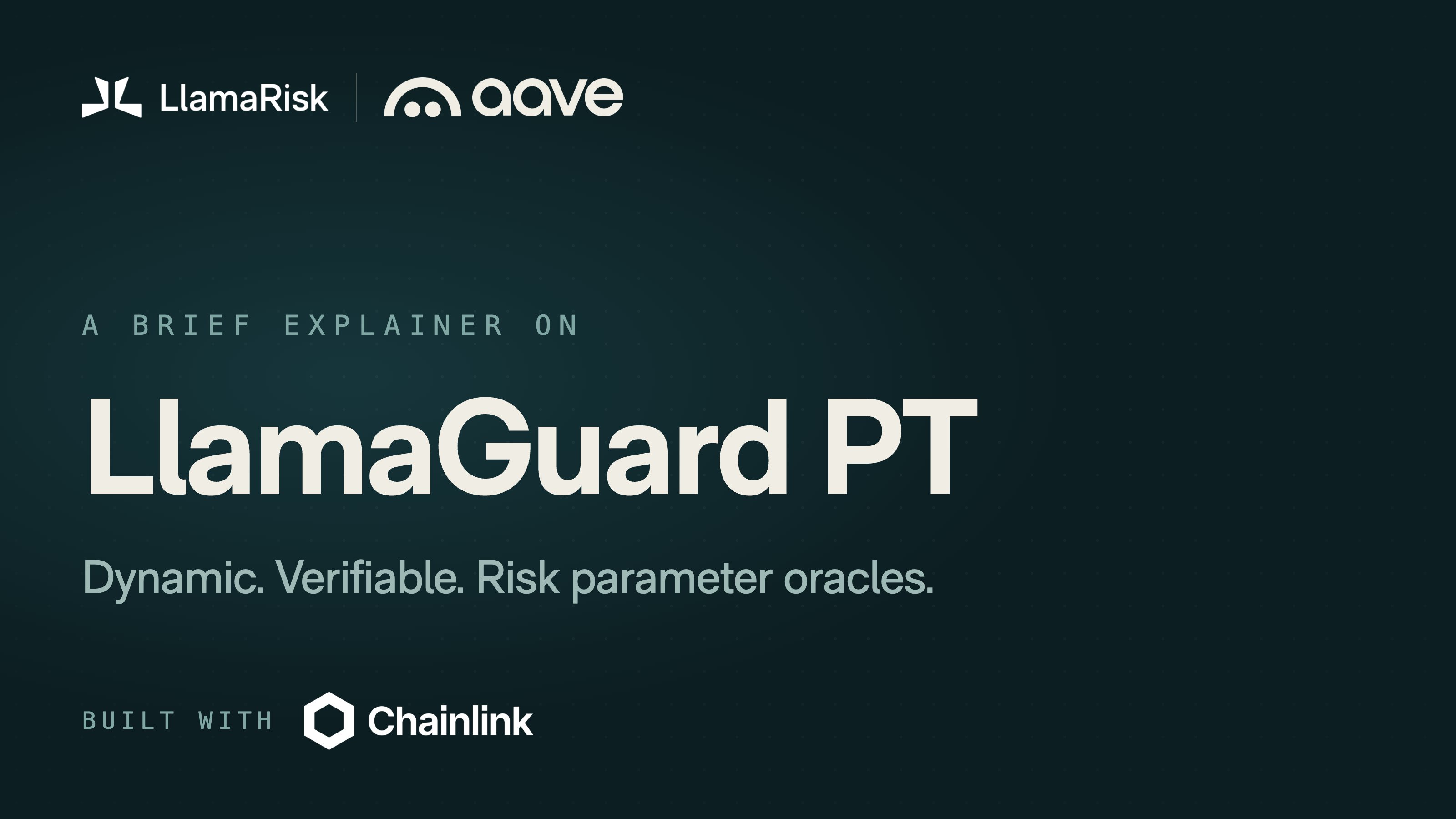 LlamaGuard PT launches as an automated risk oracle for Pendle PT collateral on Aave, using Chainlink CRE to close the gap between fast markets and slow risk updates