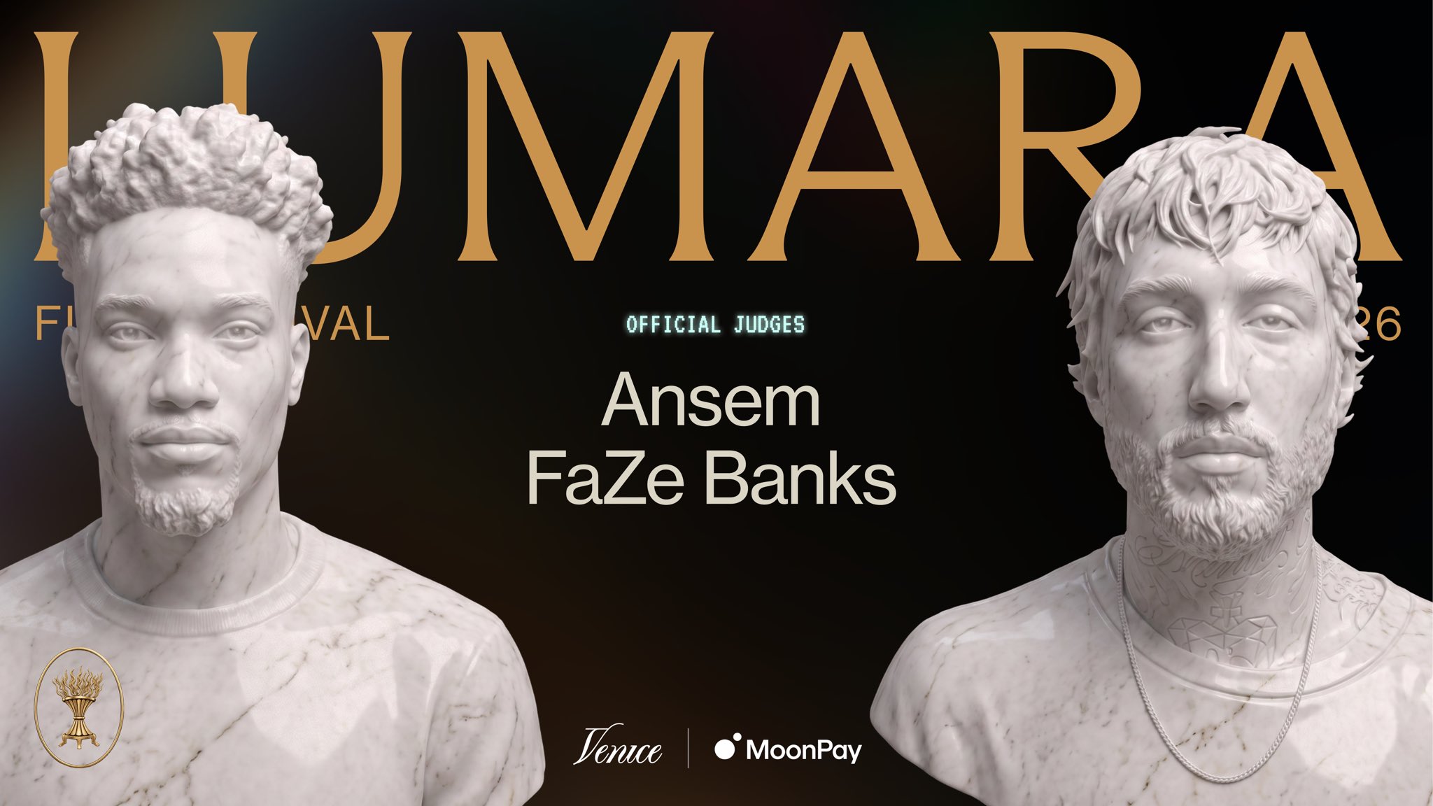 Lumara Film Festival names Ansem and FaZe Banks as first AI film judges, with $100,000 prize pool including $32,000 cash and 10 million Venice credits.