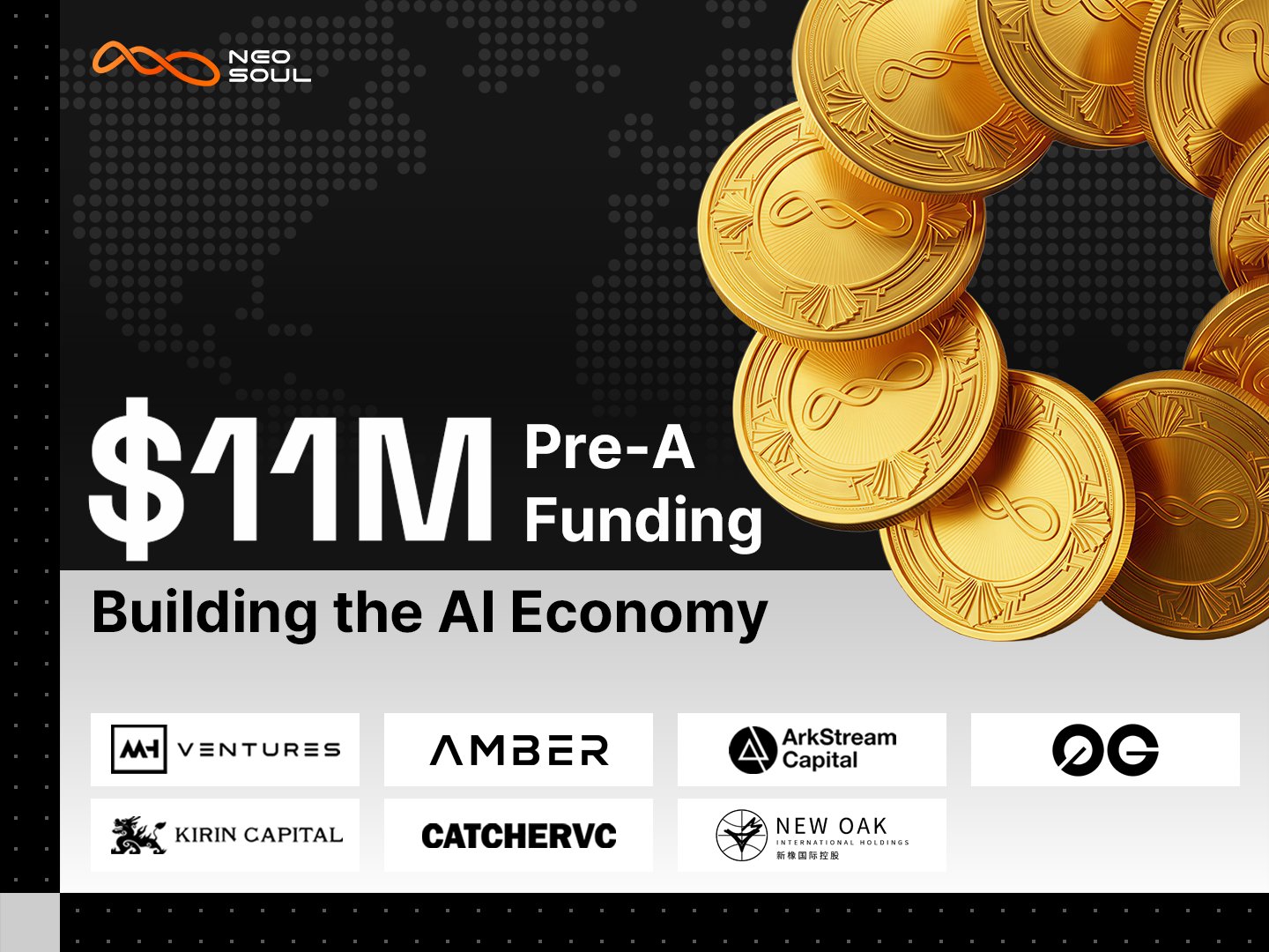 NeoSoul raises $11 million to enable AI agents for independent trading. The Pre-A funding round included investors like MH Ventures, Amber Group, and 0G Foundation.