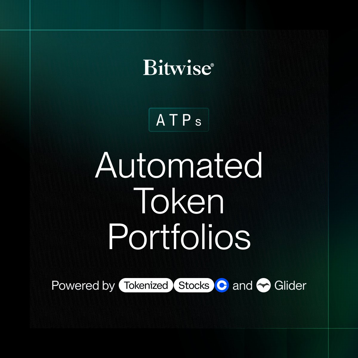 Bitwise launches Automated Token Portfolios for tokenized stocks, accessible directly in crypto wallets.