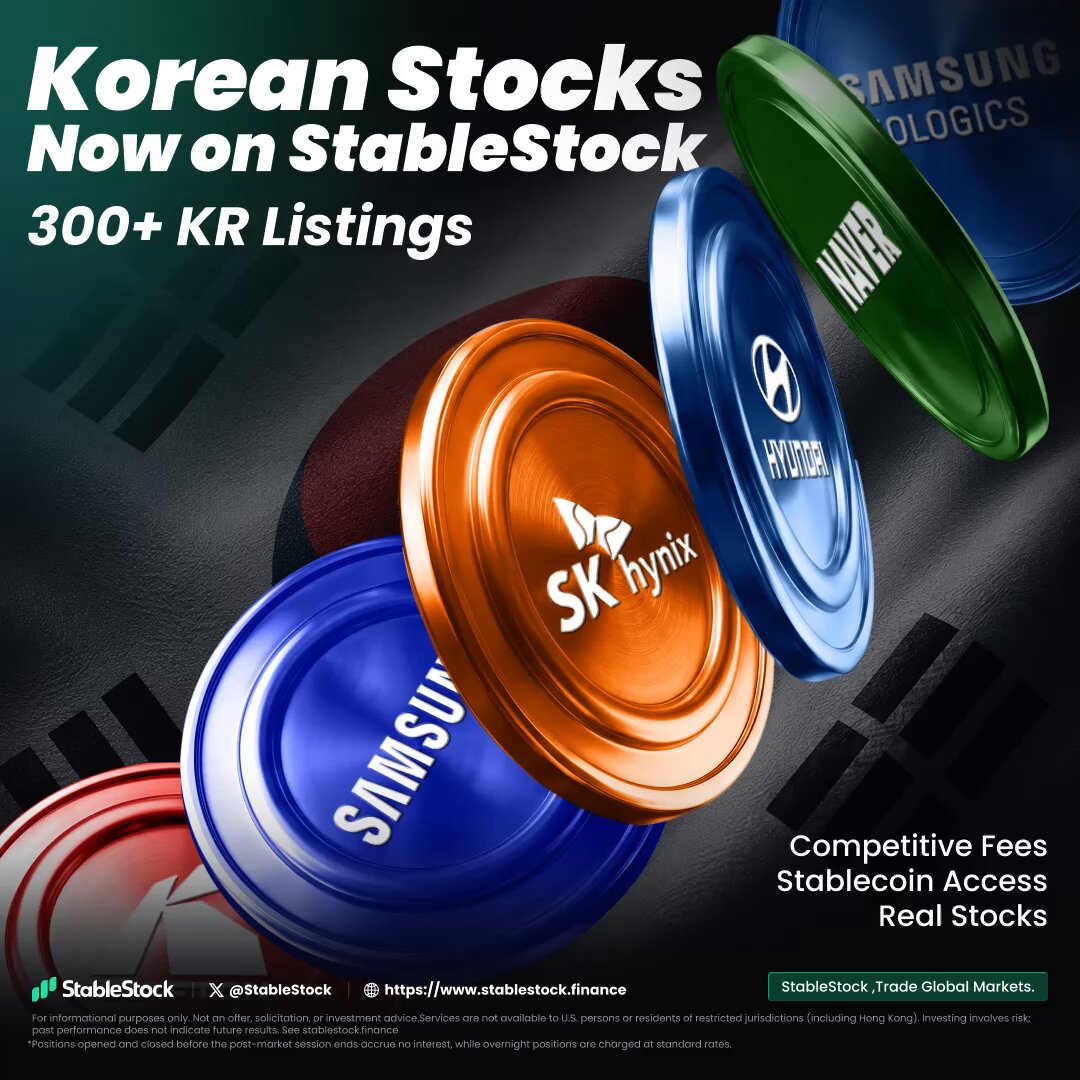 StableStock expands stablecoin trading to South Korea with more than 300 Korean stocks and ETFs