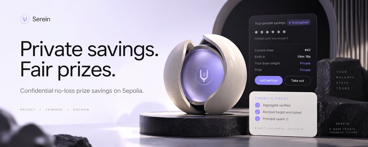 Winszn Labs launches Serein, a private prize-savings protocol on Zama FHEVM where balances, draw weights, winners and prizes stay encrypted while fairness remains verifiable