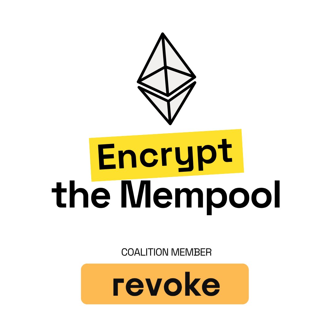Revoke Cash joins the Encrypt the Mempool Coalition, backing as members push for encrypted Ethereum transactions, seeking a more private, decentralized and credibly neutral network