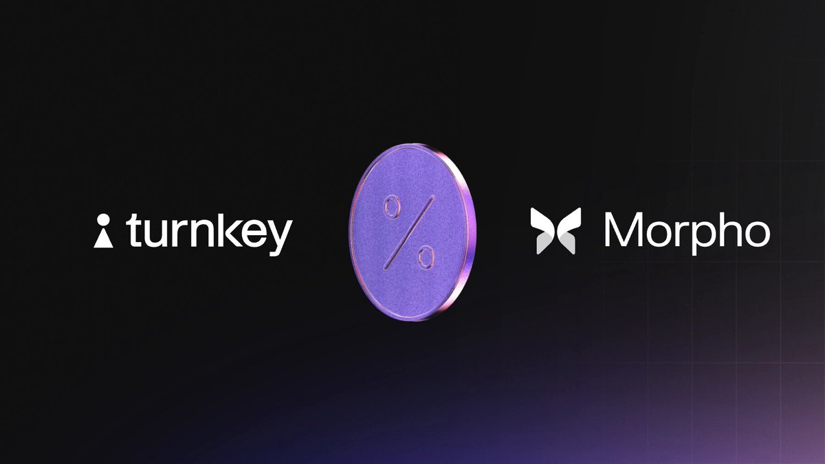 Turnkey Earn integrates Morpho Vaults, letting products embed curated onchain yield markets, set fees on deposits and unlock new revenue streams
