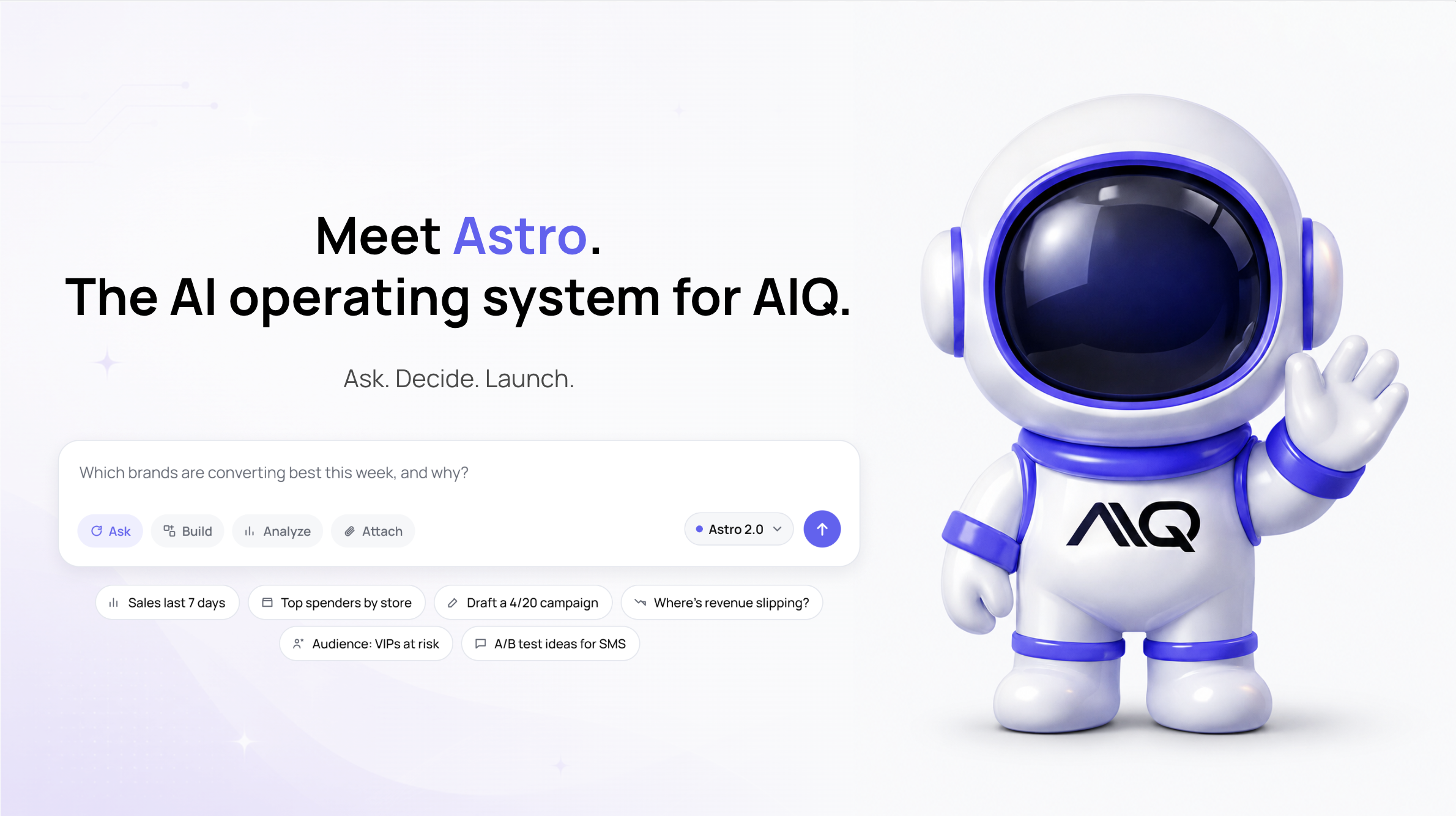 AIQ launches Astro, an AI operating system for retail that turns data into campaigns, calls and chats