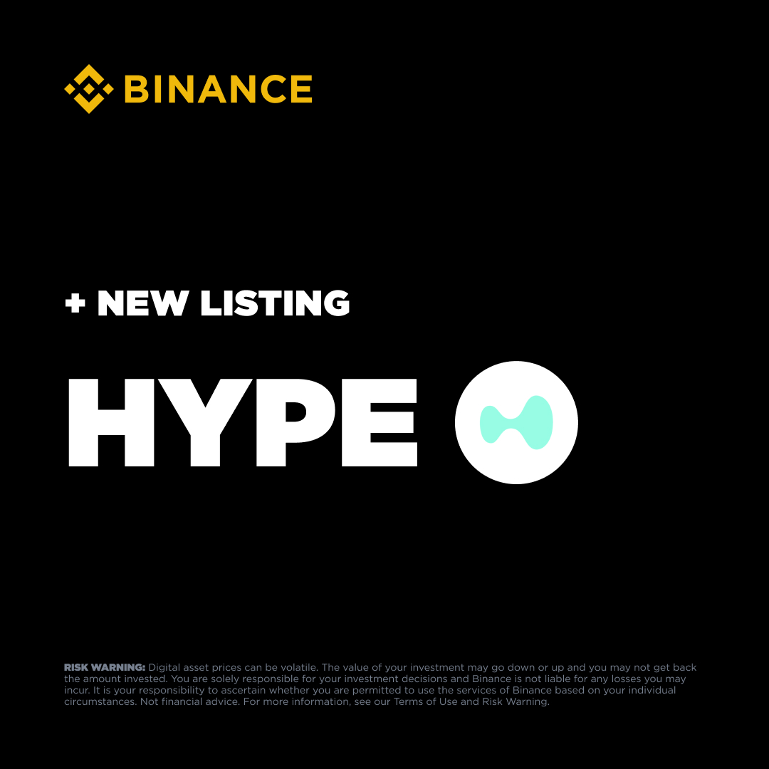 Binance to list Hyperliquid's HYPE token with Seed Tag applied