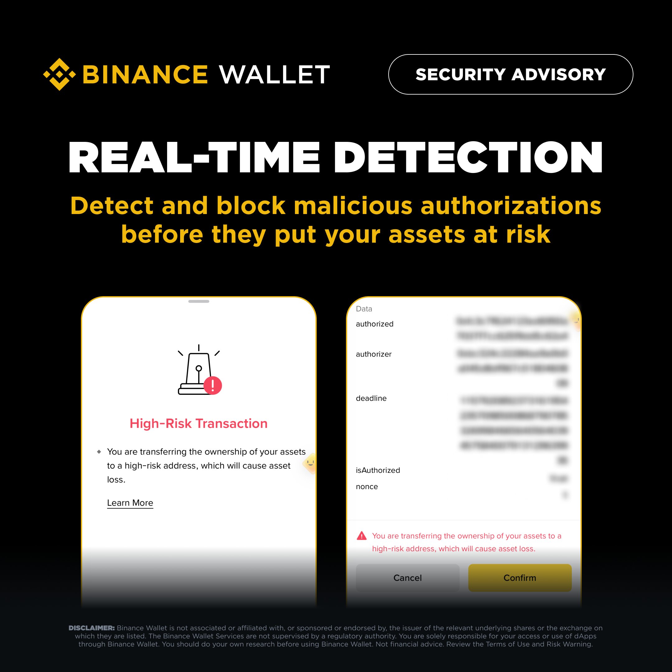 Binance Wallet adds real-time detection to intercept high-risk signing scenarios as phishing attacks targeting DeFi authorizations continue to rise