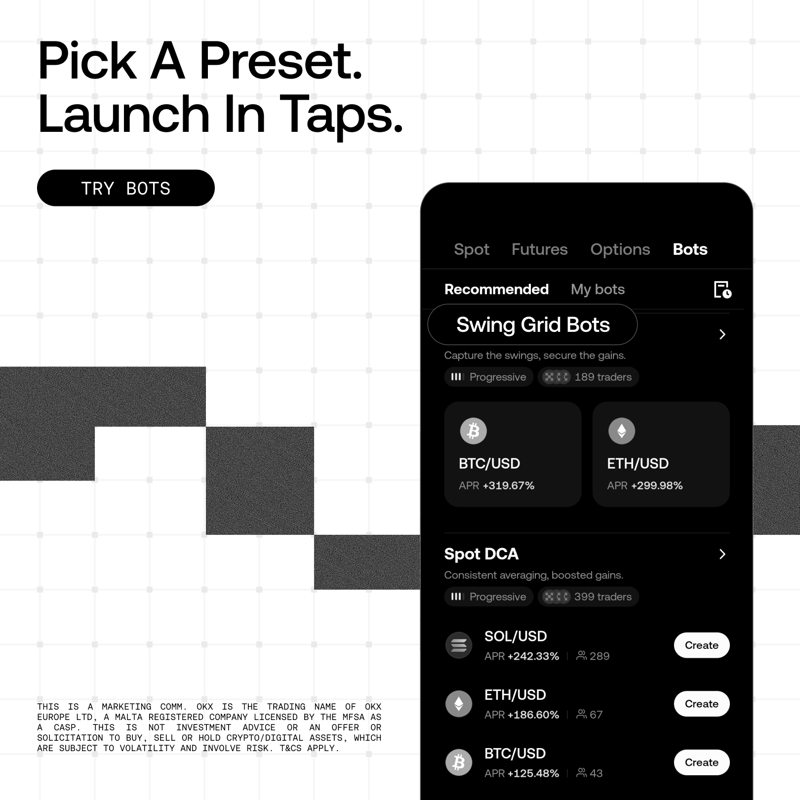 OKX launches new trading bots with ready-made market presets, letting users customise strategies and deploy them in just a few taps