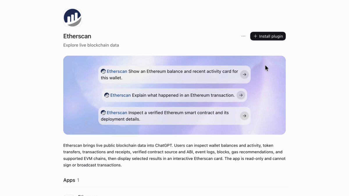 Etherscan launches ChatGPT plugin and Claude connector for onchain data queries