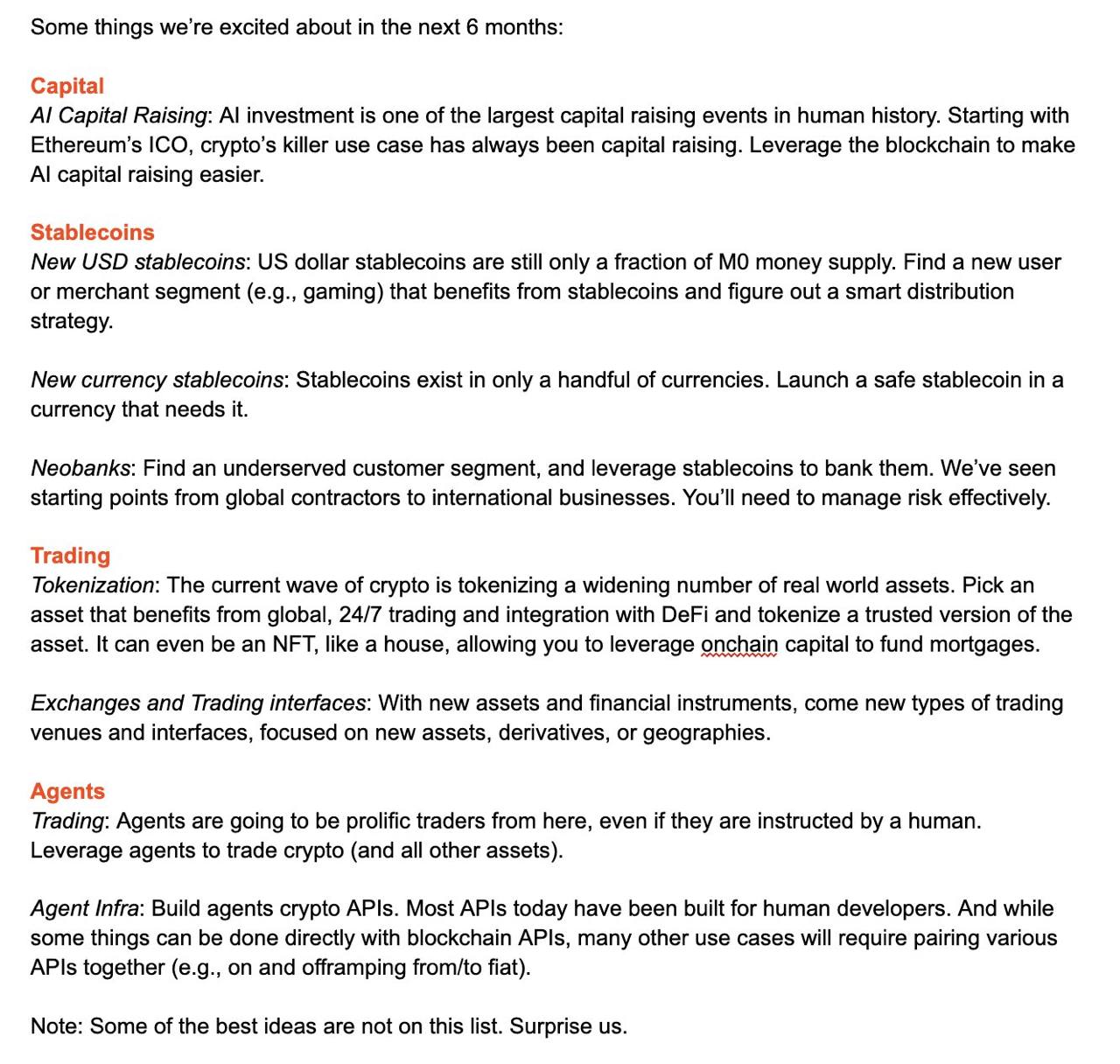 Y Combinator seeks crypto startups focused on AI capital raising, stablecoins, trading and agents